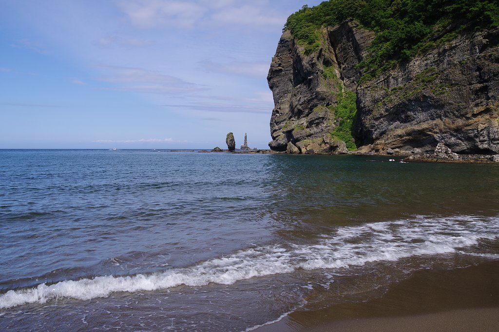 人気の消えた砂浜