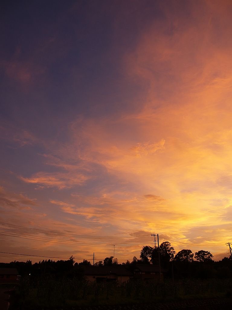 オレンジの夕焼け