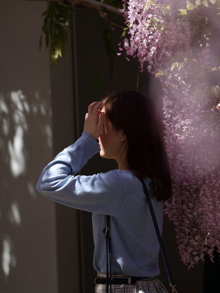 花の前ボケ