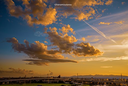 【情景】夏が残る夕景