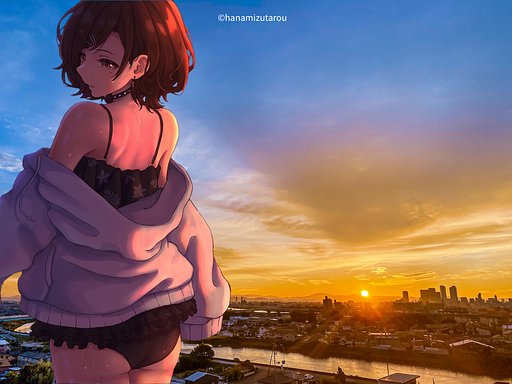 【続・夏・合成】2021/08/11 日の出