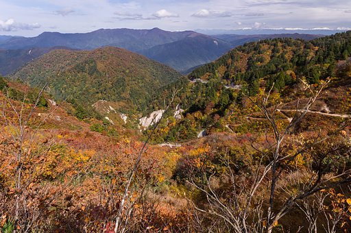 登山道よりアルプス遠望