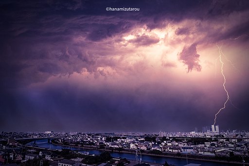 【続・夏・合成】雷