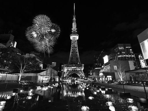 リニューアルされた名古屋テレビ塔付近