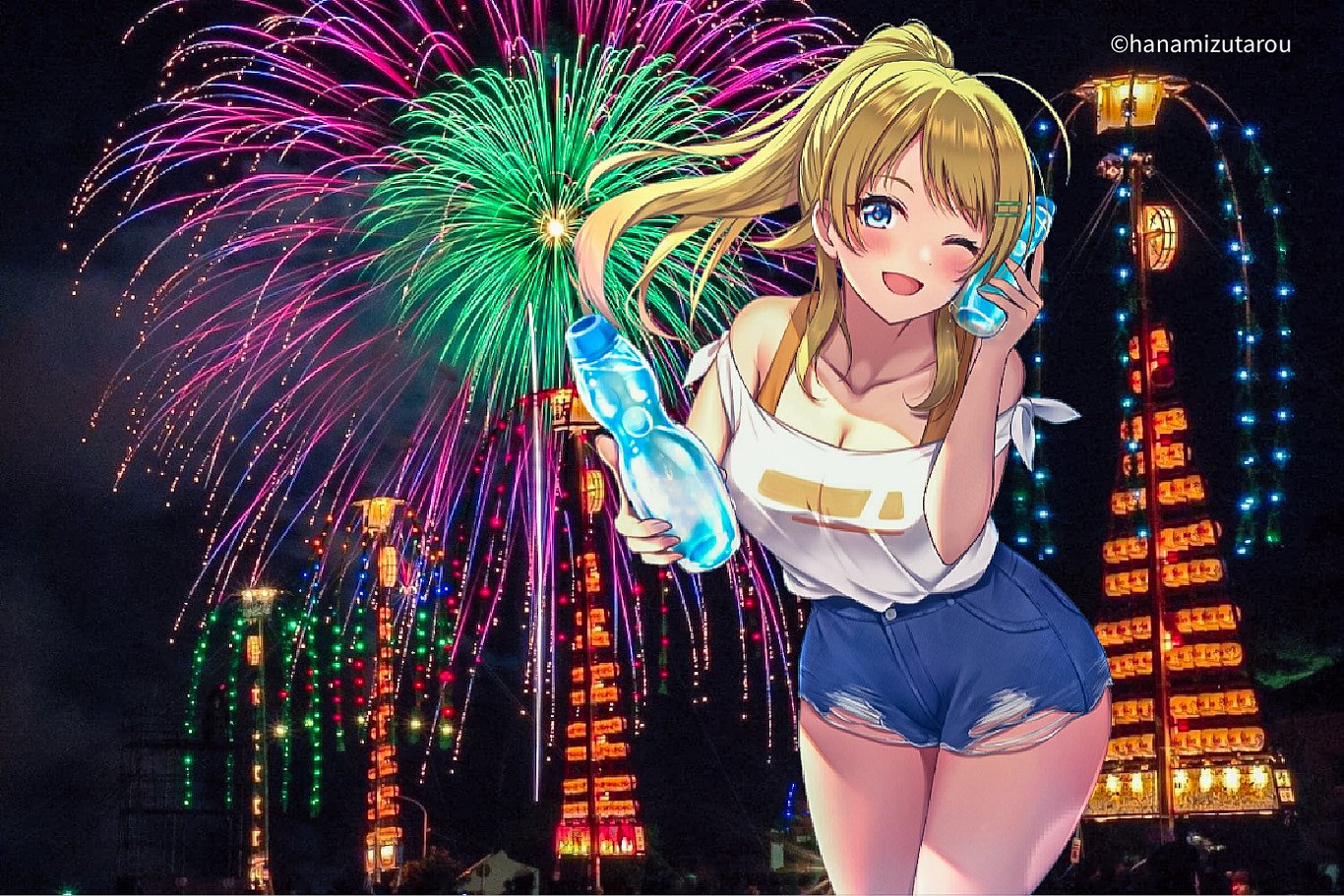 【続・夏・合成】夏祭り