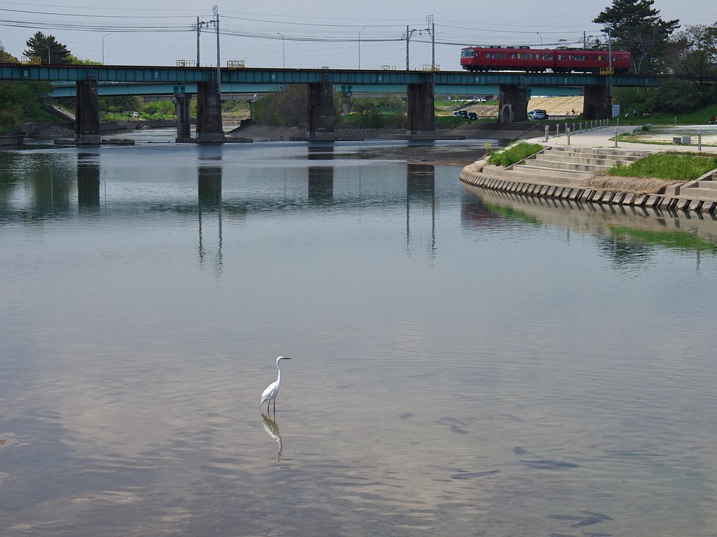 川辺にて