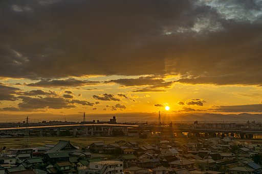 【好きなもの】我が町/夕日