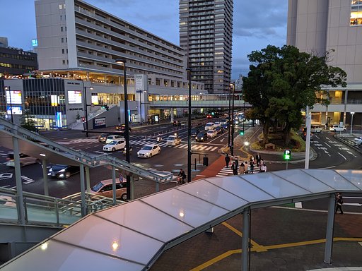 広島駅自由通路より