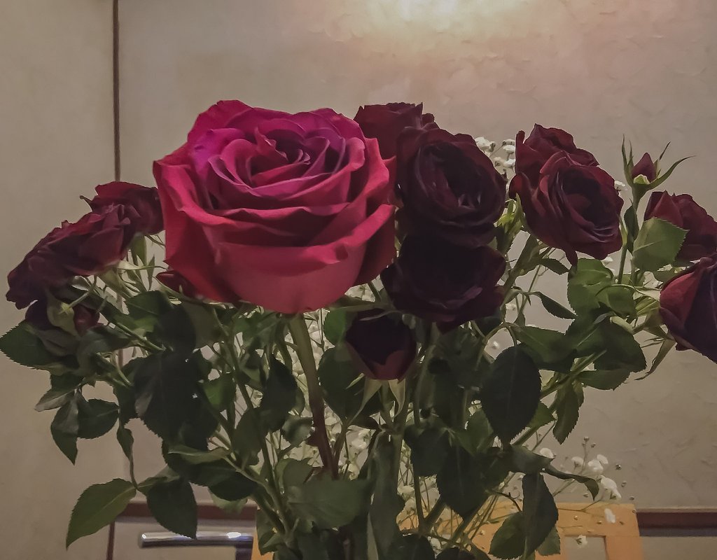 花瓶の薔薇