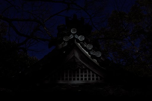 79秒で暗闇を演出