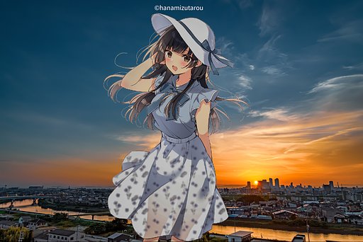 【続・夏・合成】日の出2021/08/27