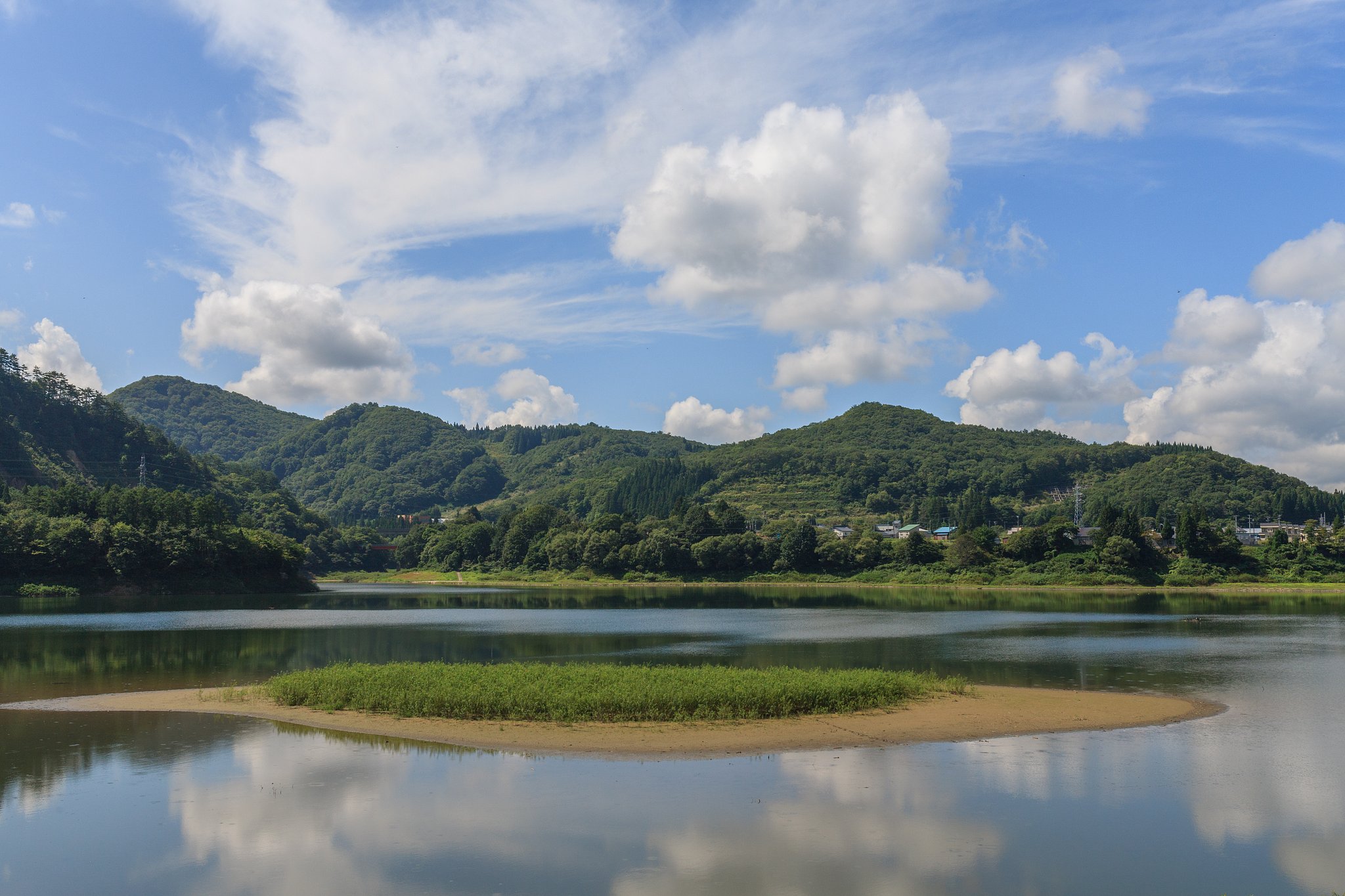 錦秋湖川尻公園にて