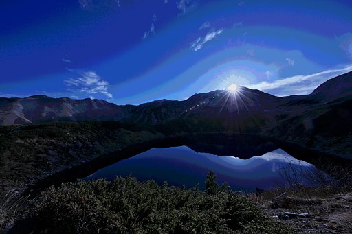 立山の夜明け