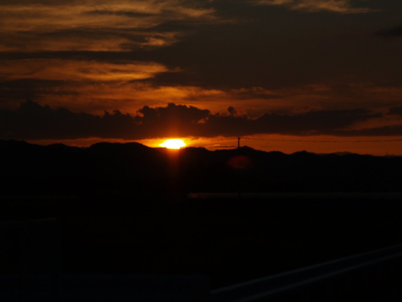 今日も染まった西の空