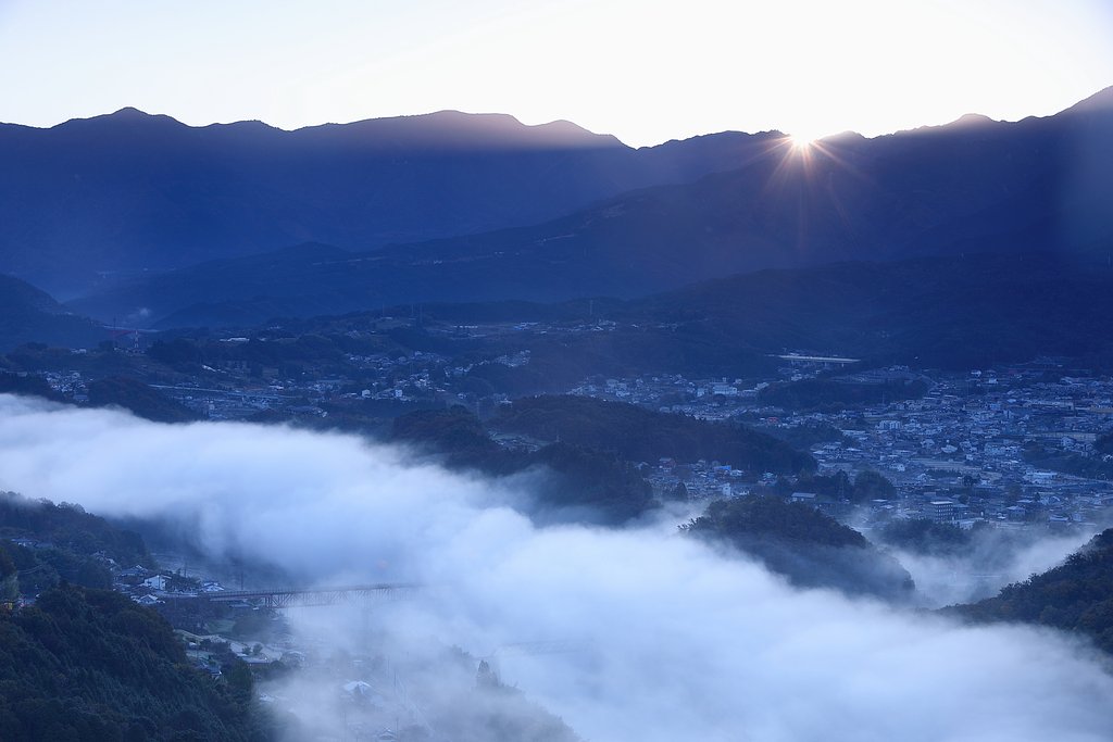 苗木城址 日の出