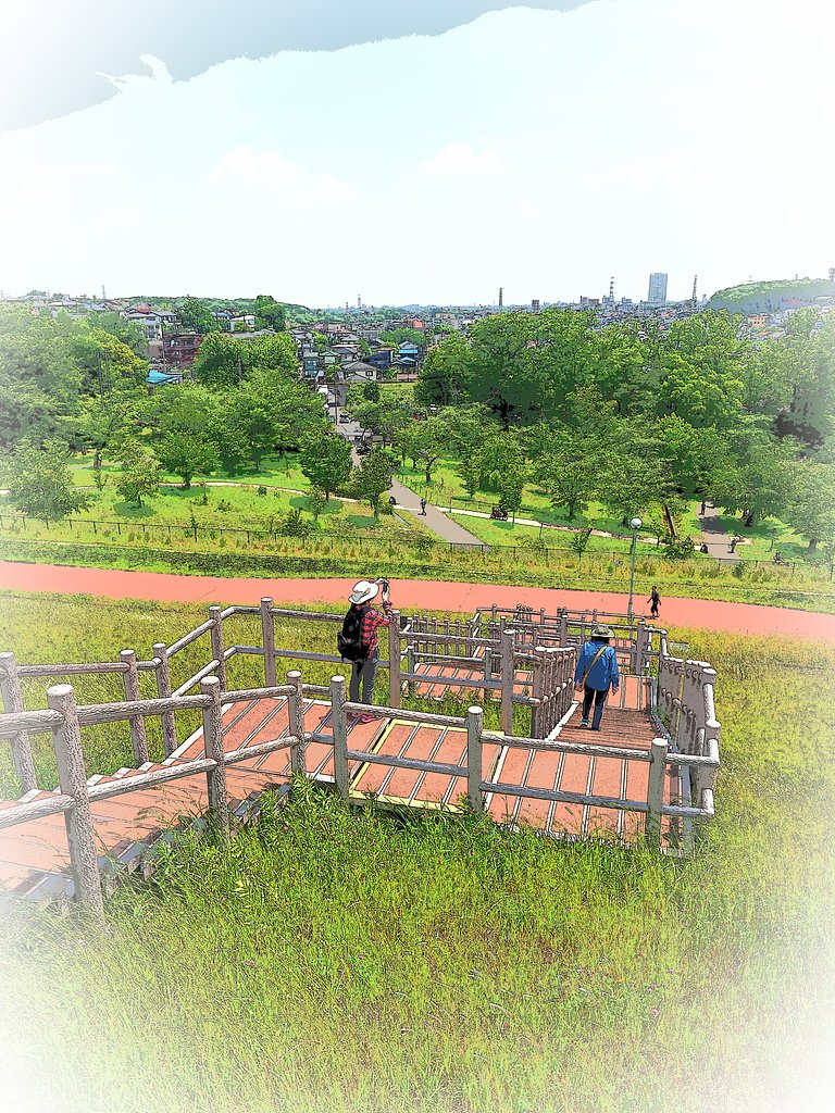 坂のある風景～村山貯水池～