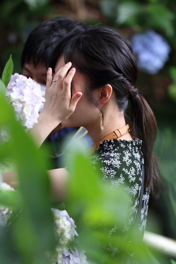 耳飾りのひと・・紫陽花編