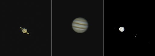 河口湖で見る惑星
