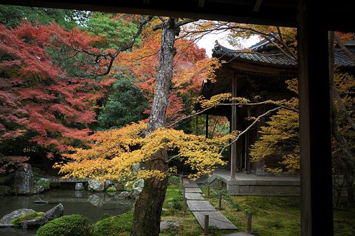 蓮華寺にて