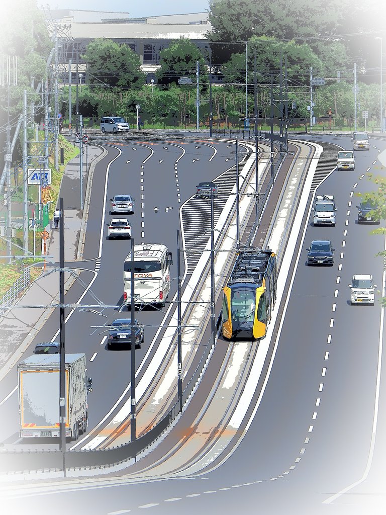 坂のある風景～宇都宮LRT ～