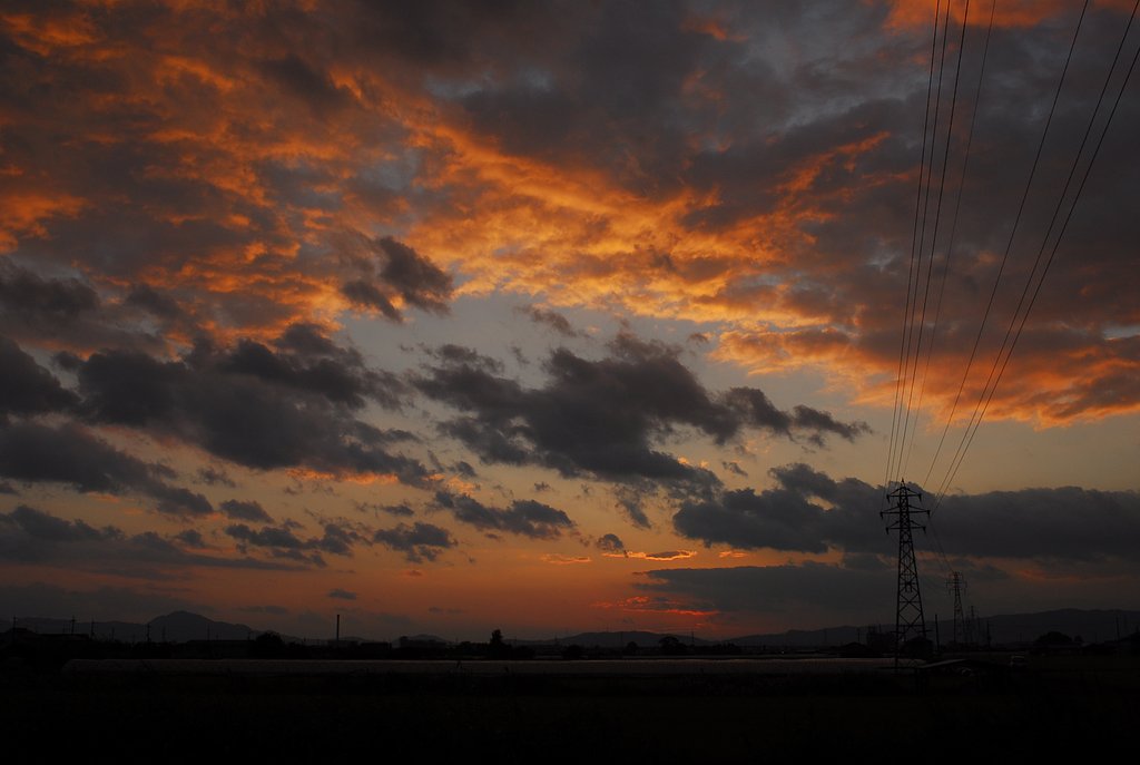 小さな夕焼け雲
