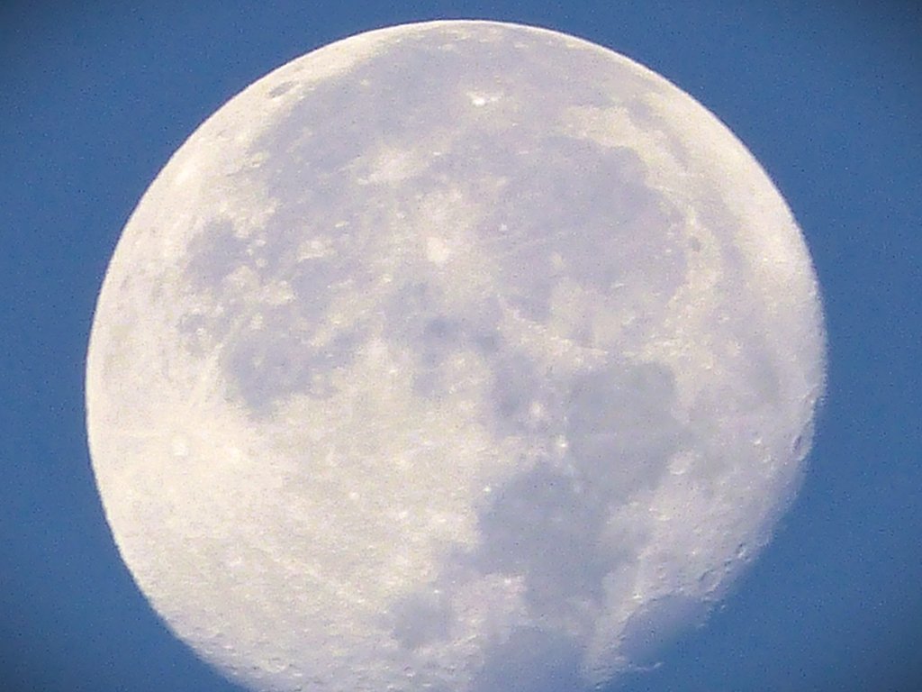 朝の月UP
