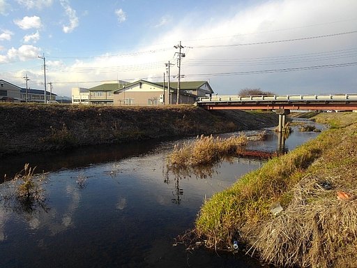 落ち着いた雰囲気の水面の川