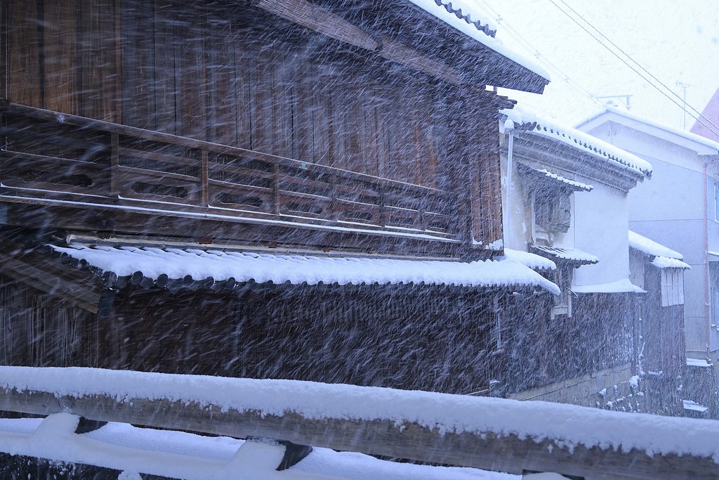 雪の長浜市にて