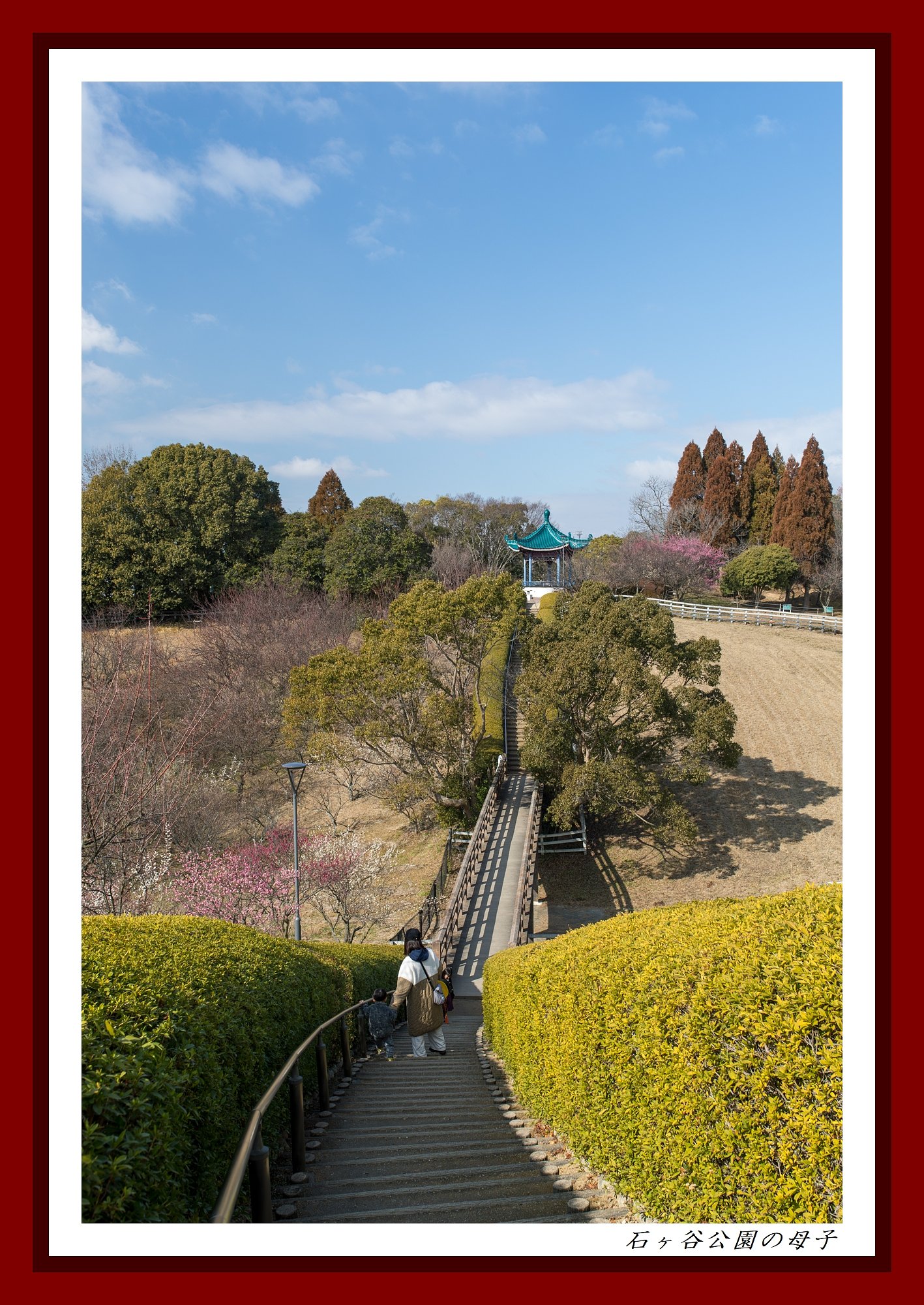 石ヶ谷公園の母子
