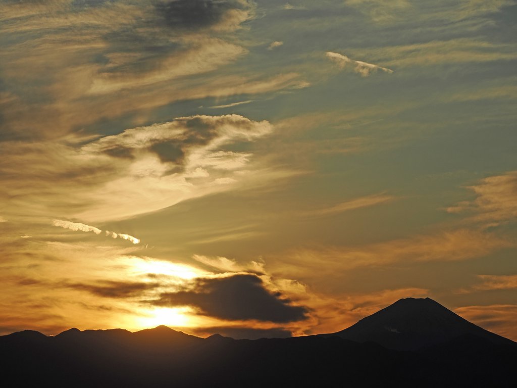 夕富士〜練馬区役所から〜