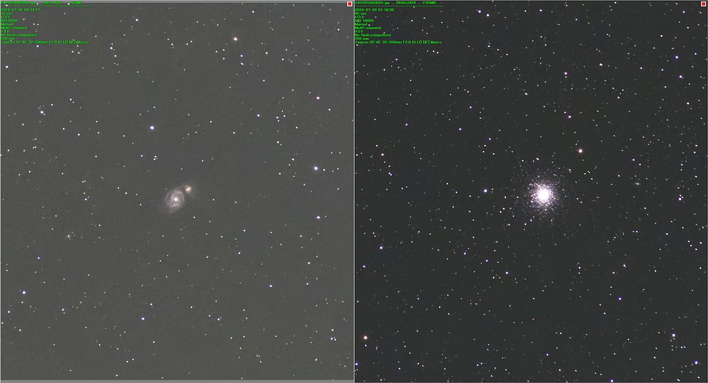 子持ち星雲M51 ＆ ヘルクレス座球状星団M13