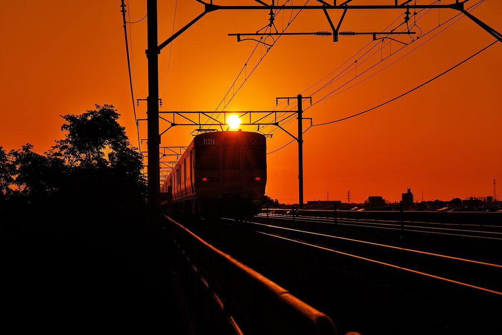 Setting sun