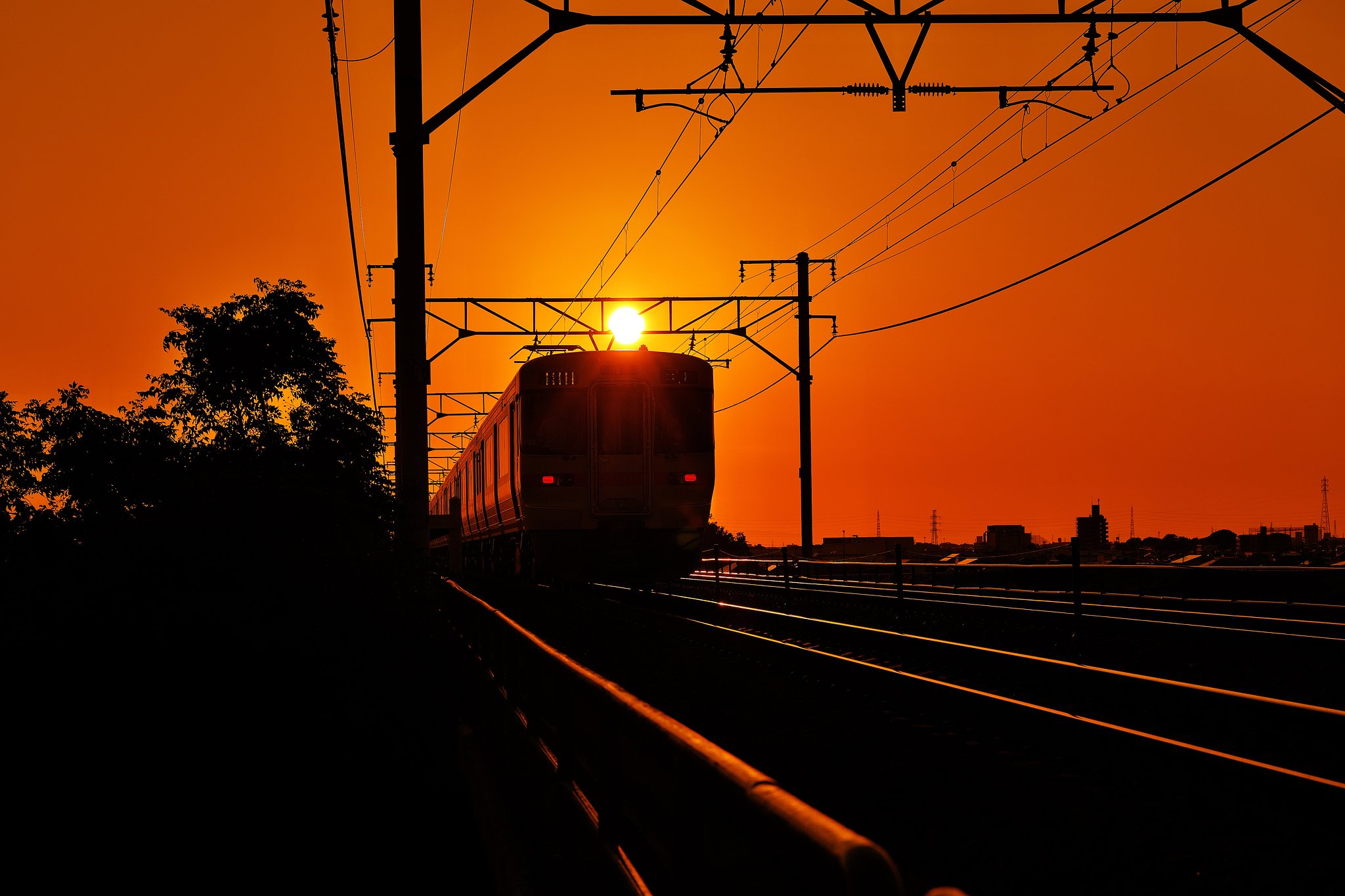 Setting sun