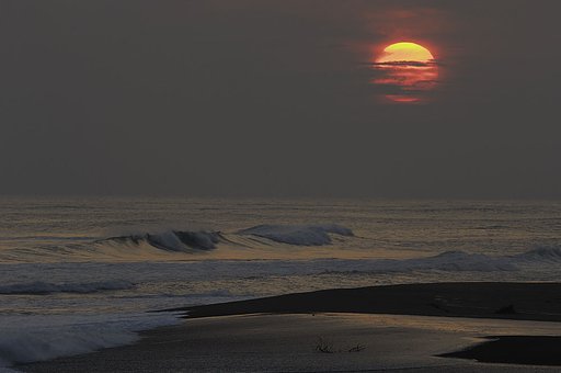 本日の夕日