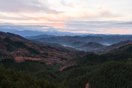 晩秋の朝_平谷峠