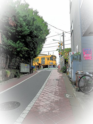 坂のある風景～池袋駅手前～