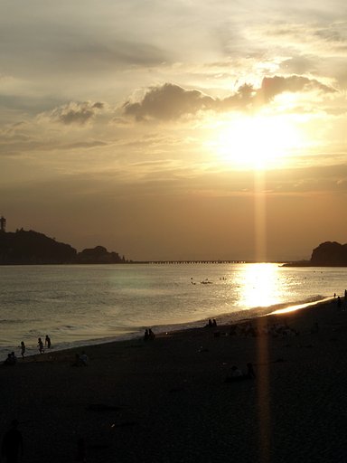 江ノ島の夕日