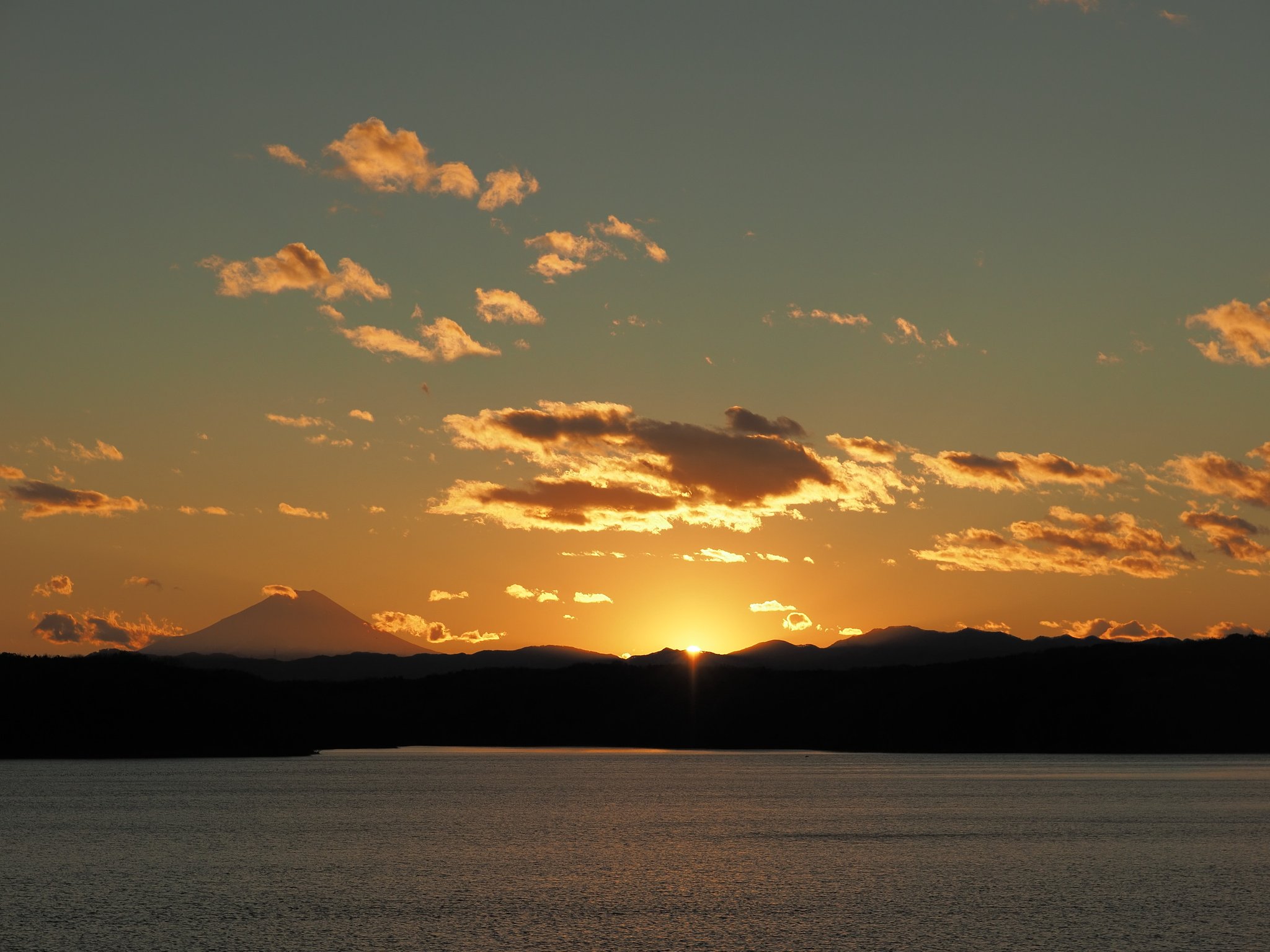 イブの夕富士２