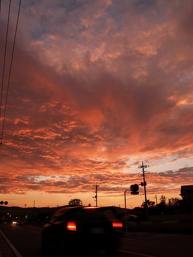 今日の夕焼け