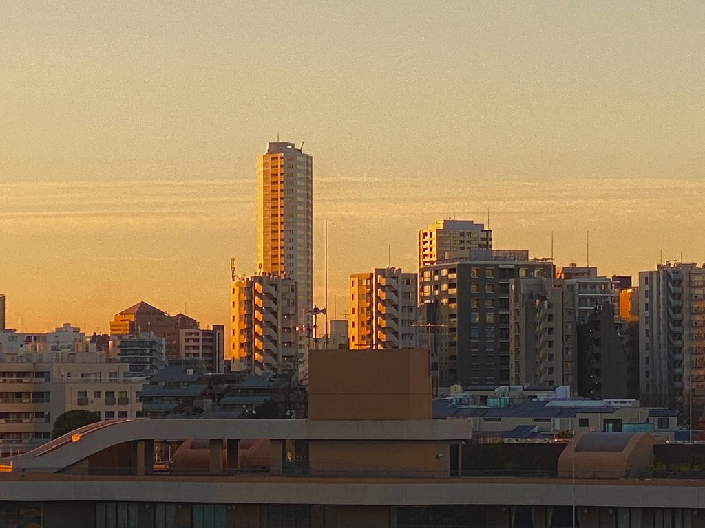 病室から眺める朝