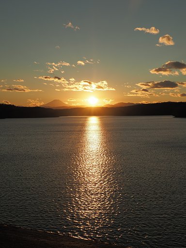 イブの夕富士