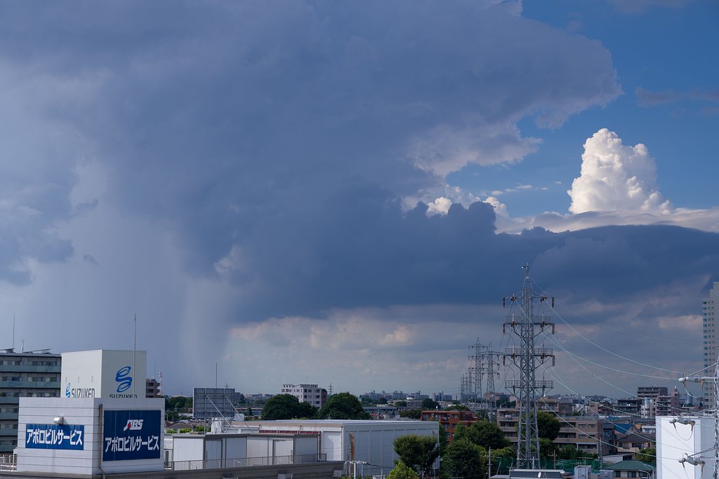 雨柱移動中