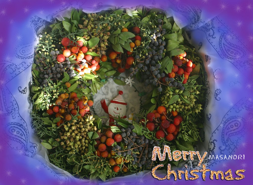生クリスマスリース