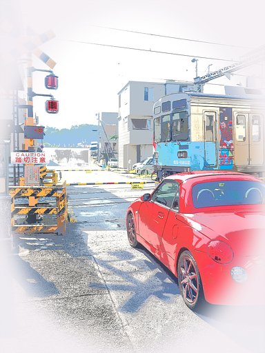 坂のある風景～御花畑駅～