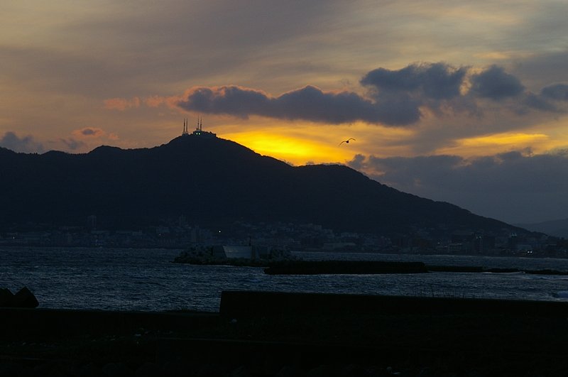 黄昏の函館山