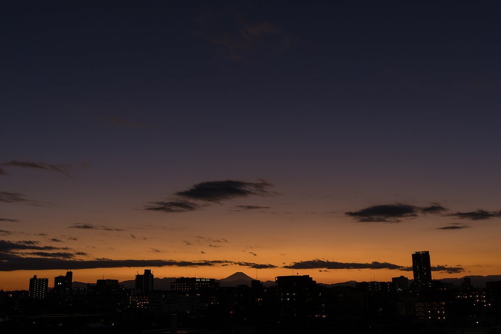 元旦の夕暮れ