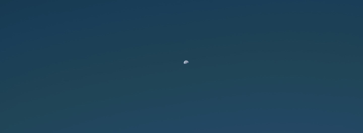 外は白い月の夜