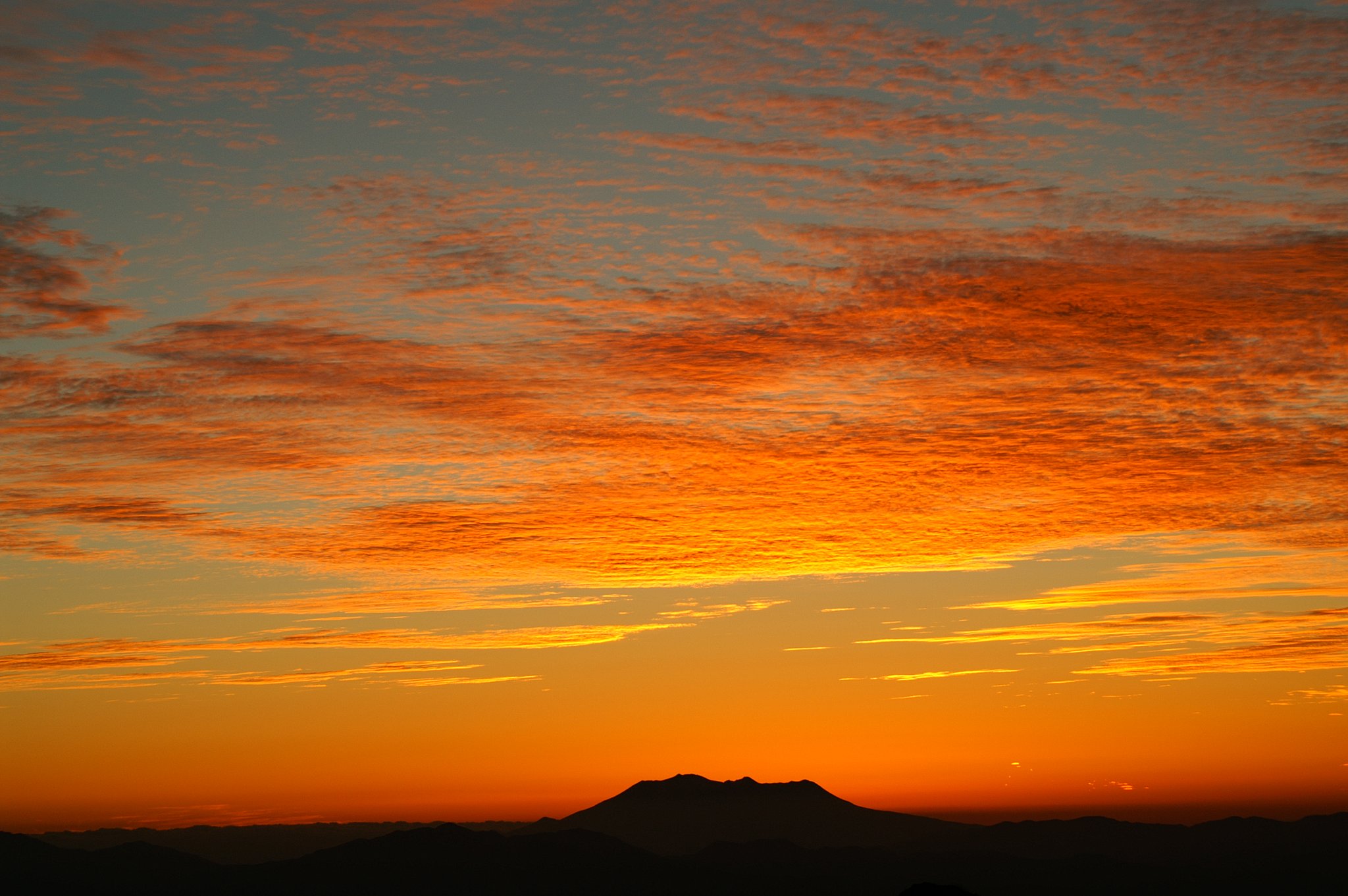 八ヶ岳の夕焼け
