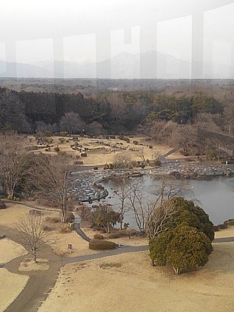 那須野が原公園の展望室からの眺め