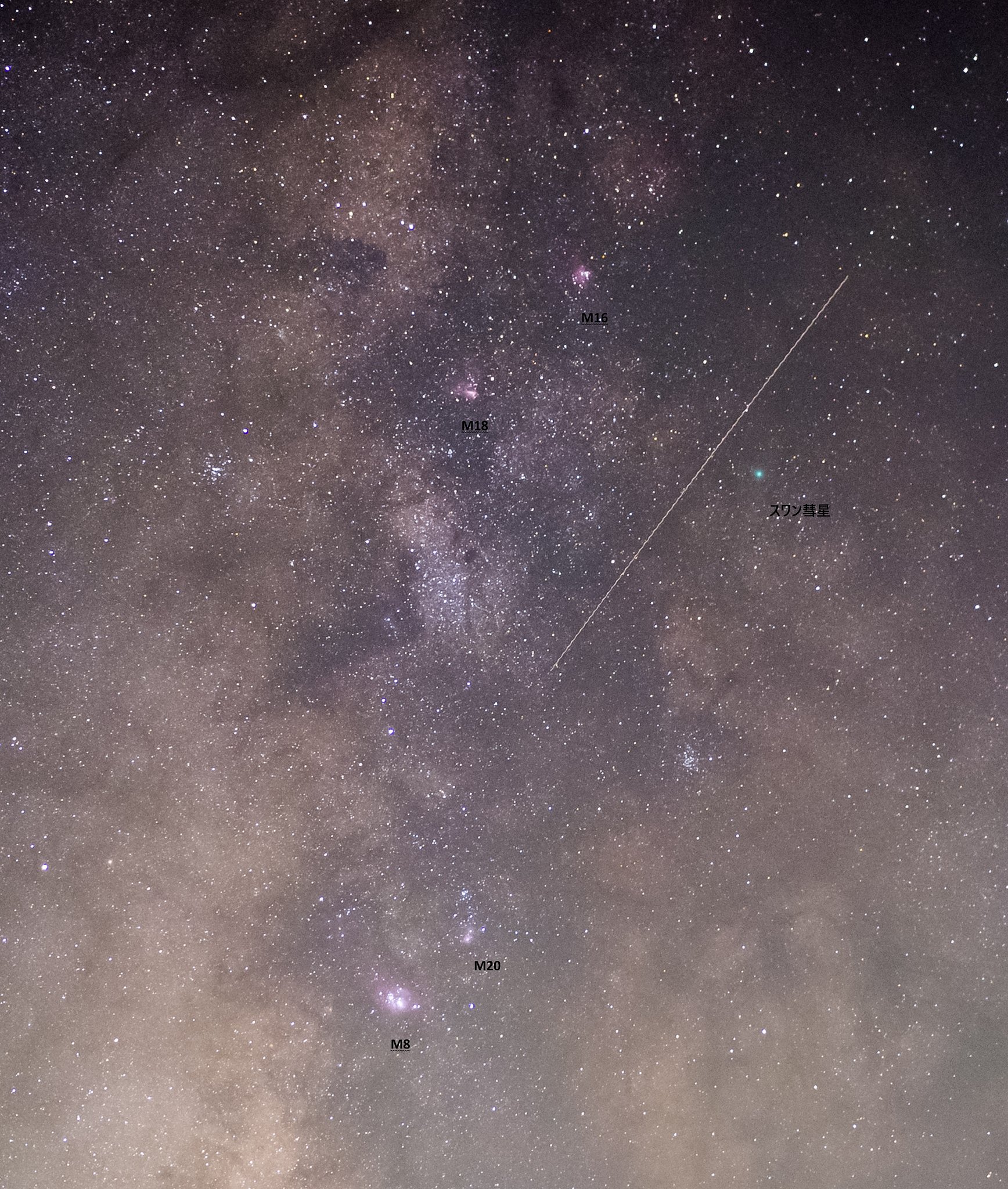 秋の天の川３_スワン彗星を添えて